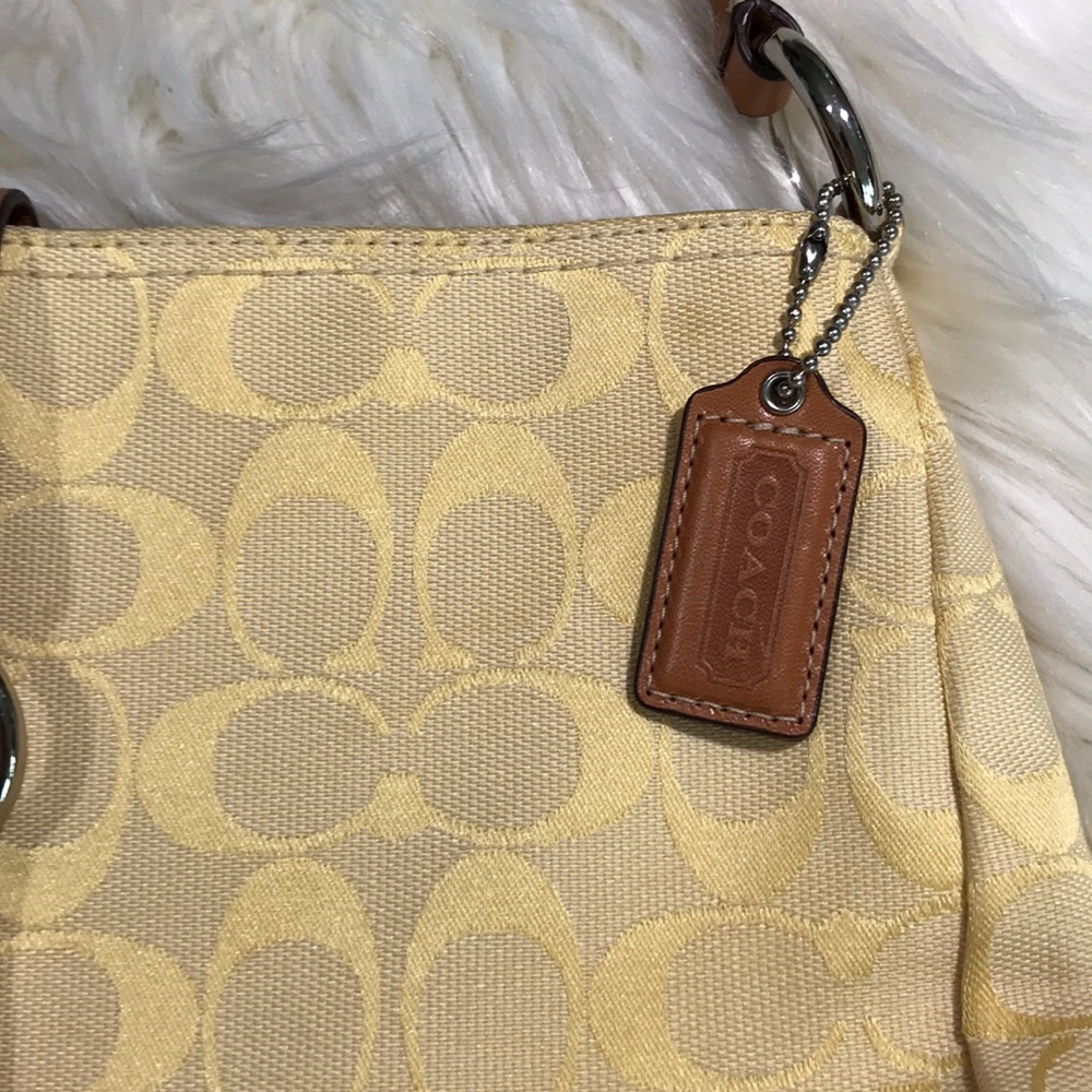 Coach light yellow purse EUC - Picture 2 of 6